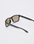 Gasoline Wayfarer Sunglasses, Matte Black & Blue product photo View 03 S