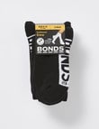 Bonds Logo Crew Sock, Black, 3-Pack product photo View 02 S