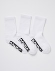 Bonds Logo Crew Sock, White, 3-Pack product photo