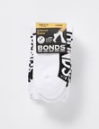 Bonds Logo Crew Sock, White, 3-Pack product photo View 02 S