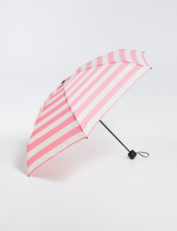 Xcesri Mini Umbrella, Pink & Cream Stripe product photo