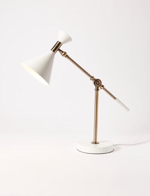 Salt&Pepper Bower Table Lamp, White product photo View 03 L
