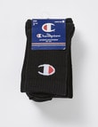 Champion Crew Sock, 3-Pack, Black product photo View 02 S