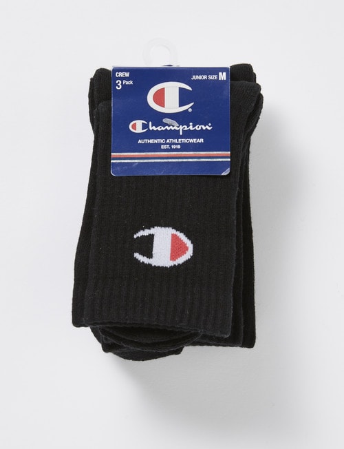 Champion Crew Sock, 3-Pack, Black product photo View 02 L