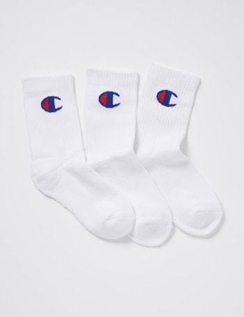 Champion Crew Sock, 3-Pack, White product photo