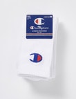 Champion Crew Sock, 3-Pack, White product photo View 02 S