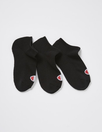 Champion Low-Cut Sock, 3-Pack, Black product photo