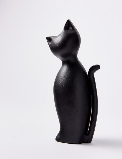 M&Co Salem Cat Ornament, Black, 21cm product photo View 02 L