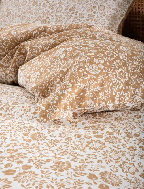 Linen House Claudine Duvet Cover Set, Pecan product photo View 02 L