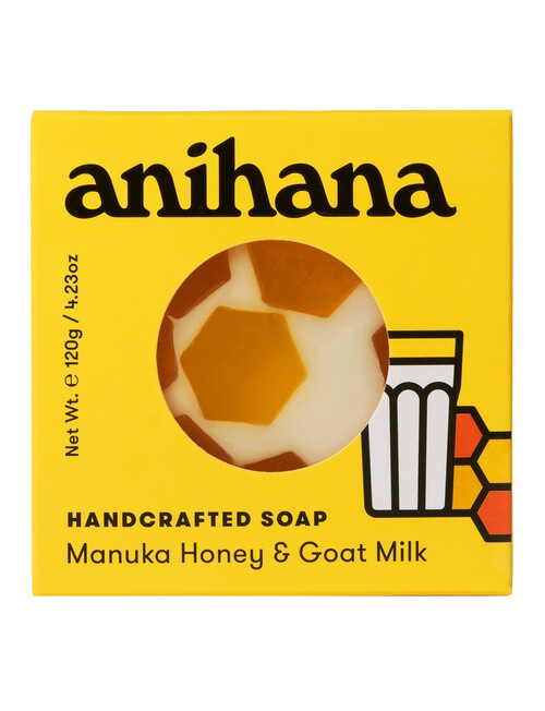anihana Handcrafted Soap, Manuka Honey & Goats Milk, 120g product photo View 03 L