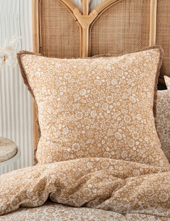 Linen House Claudine European Pillowcase, Pecan product photo