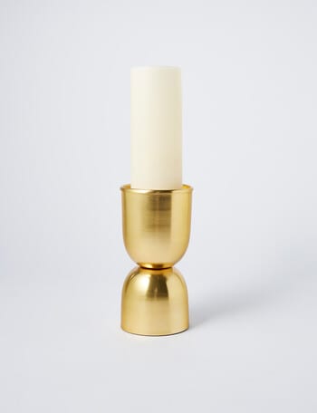 M&Co Brass Candle Holder, Small product photo