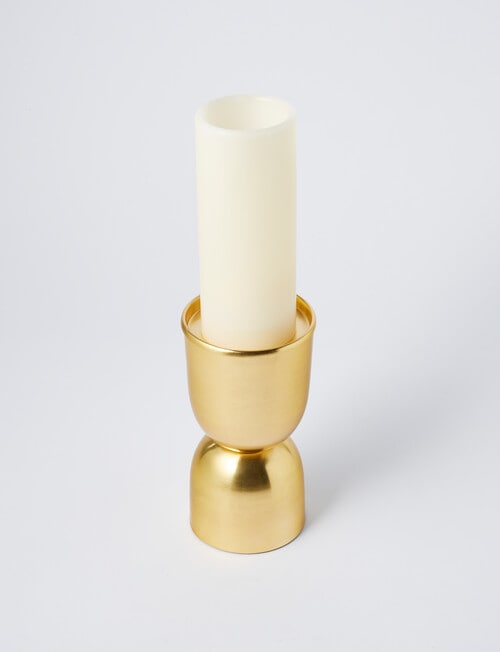 M&Co Brass Candle Holder, Small product photo View 02 L