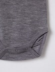 Milly & Milo Essentials Merino Short-Sleeve Bodysuit, Velveteen product photo View 02 S