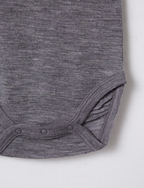 Milly & Milo Essentials Merino Short-Sleeve Bodysuit, Velveteen product photo View 02 L