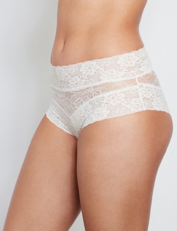 Bendon Lace High Rise Brief, White product photo