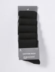 Mazzoni Cotton Rich Rib Dress Sock, 5-Pack RIB BLACK product photo View 02 S