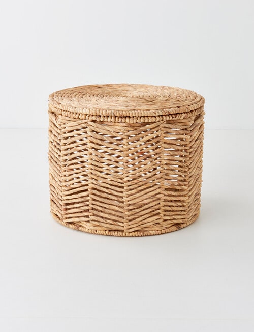 M&Co Chevron Storage Basket with Lid product photo