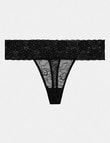 Bendon Lace Thong, Black product photo View 03 S