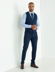 Laidlaw + Leeds Tailored Check Vest, Navy product photo View 03 S