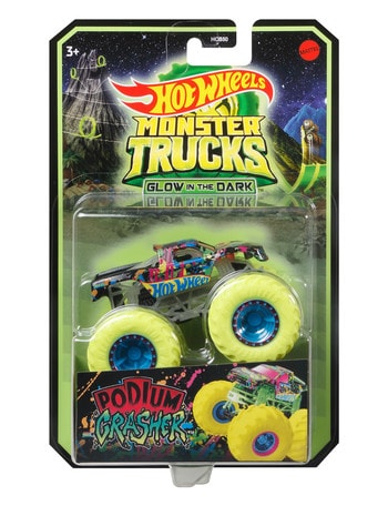 Hot Wheels Monster Truck Glow-In-The-Dark 1:64 Trucks, Assorted product photo