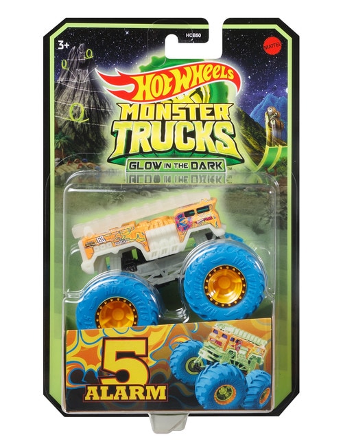 Hot Wheels Monster Truck Glow-In-The-Dark 1:64 Trucks, Assorted product photo View 03 L