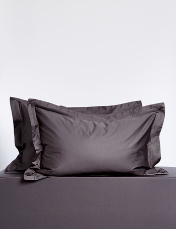Mondo Cambridge 600TC Tailored Pillowcase Pair, Woodsmoke product photo