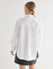 Mineral Melt Cotton Overshirt, White product photo View 02 S
