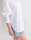 Mineral Melt Cotton Overshirt, White product photo View 06 S