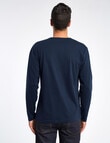Chisel Long-Sleeve Crew-Neck Tee, Navy product photo View 02 S