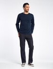 Chisel Long-Sleeve Crew-Neck Tee, Navy product photo View 03 S