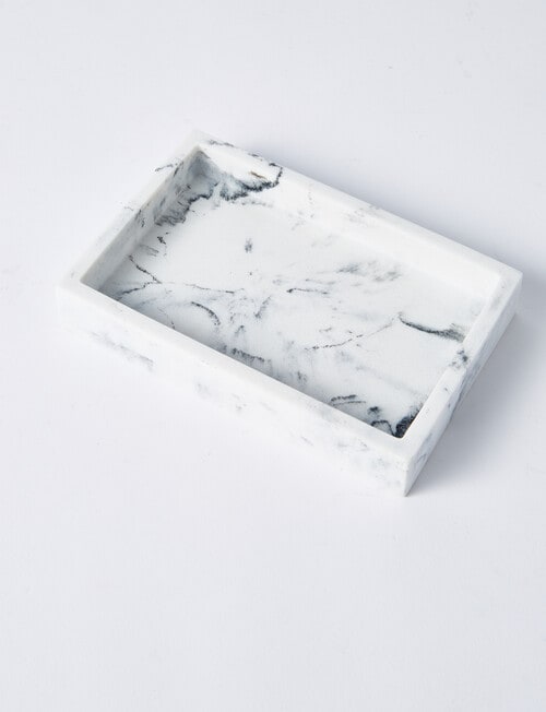 Haven Essentials Sade Soap Dish, White product photo View 02 L