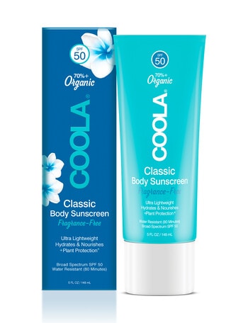 COOLA Classic Body SPF50 Organic Sunscreen Lotion, Fragrance Free, 148ml product photo