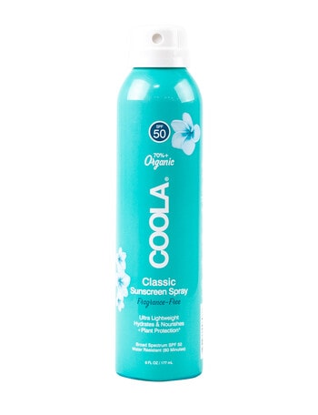 COOLA Classic Body SPF50 Organic Sunscreen Spray, Fragrance Free, 177ml product photo