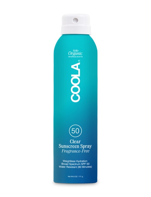 COOLA Classic Body SPF50 Organic Sunscreen Spray Fragrance Free, 171g product photo
