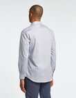 Laidlaw + Leeds Textured Dot Long-Sleeve Shirt, Blue product photo View 02 S