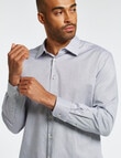 Laidlaw + Leeds Textured Dot Long-Sleeve Shirt, Blue product photo View 04 S