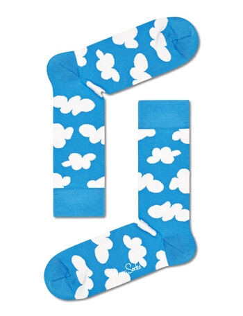Happy Socks Cloudy Cotton-Blend Sock, Blue product photo