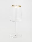 CinCin Kingston Wine Glass, Gold Rim product photo