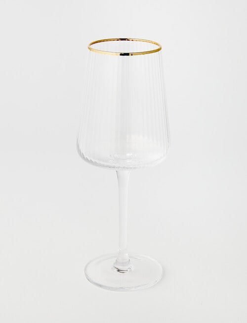 CinCin Kingston Wine Glass, Gold Rim product photo