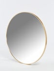 M&Co Round Metal Mirror, Brass product photo