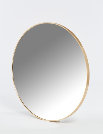 M&Co Round Metal Mirror, Brass product photo