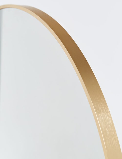 M&Co Round Metal Mirror, Brass product photo View 02 L