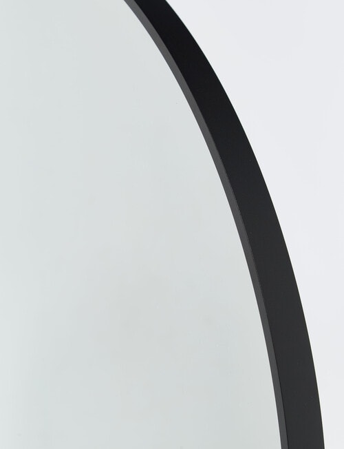 M&Co Round Metal Mirror, Black product photo View 02 L