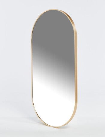 M&Co Pill Metal Mirror, Brass product photo