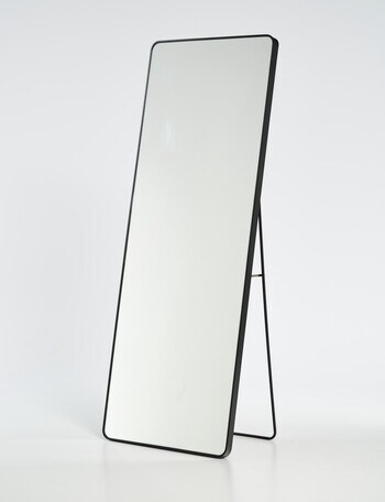 M&Co Rectangle Metal Floor Mirror, Black product photo