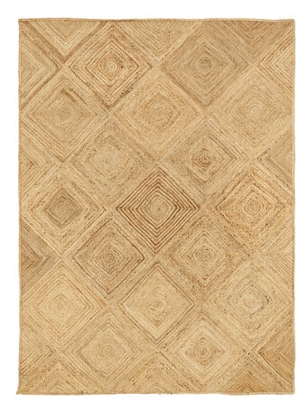 M&Co Jute Box Weave Rug, 240x330cm product photo