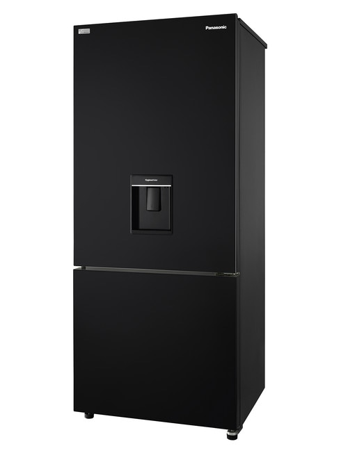 Panasonic 377L Bottom Mount Fridge Freezer with Water Dispenser, Black, NR-BX421GPKA product photo View 02 L