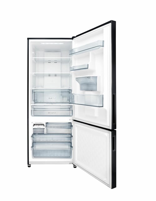 Panasonic 377L Bottom Mount Fridge Freezer with Water Dispenser, Black