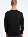 North South Merino V-Neck Jumper, Black product photo View 02 S